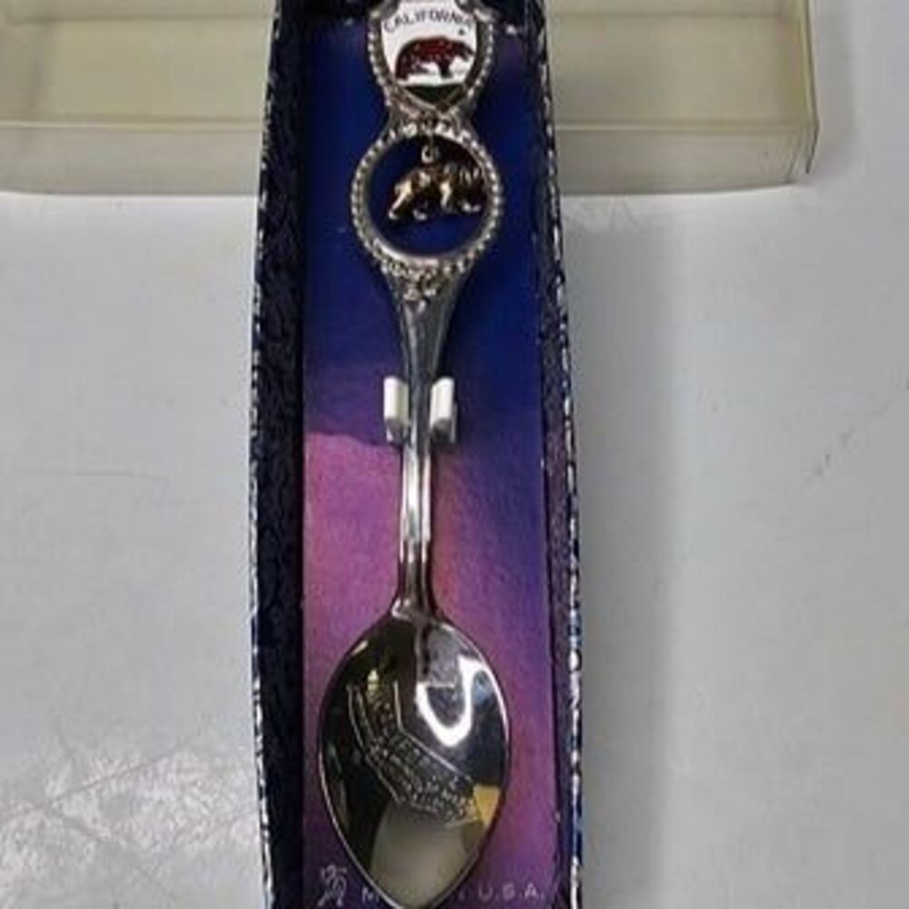 California Silver Tone Collectible Spoon In Original Box